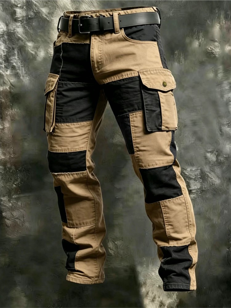 Street Fashion Art - Pantalones Cargo de Algodón para Hombre,