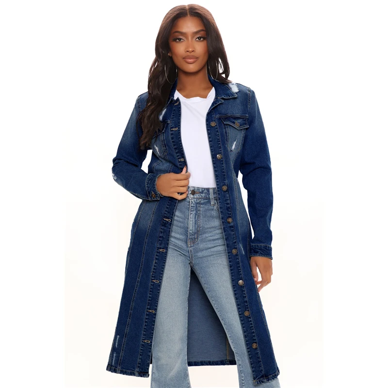 Street Fashion Jeans Women - Nueva llegada moda agujero algodón Otoño