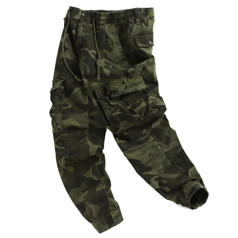 Street Fashion Art - Pantalones Cargo de Camuflaje Casuales para