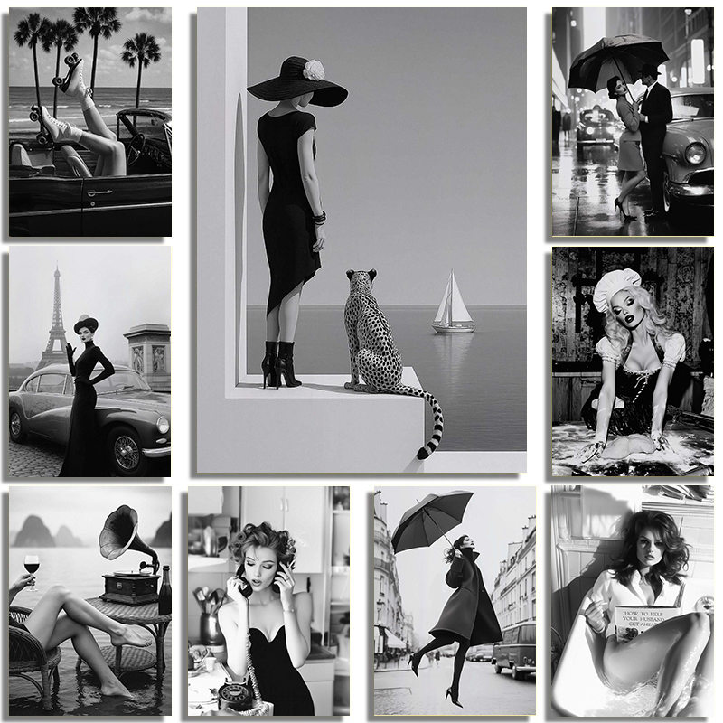 Street Fashion Art - Póster artístico de modelo de belleza