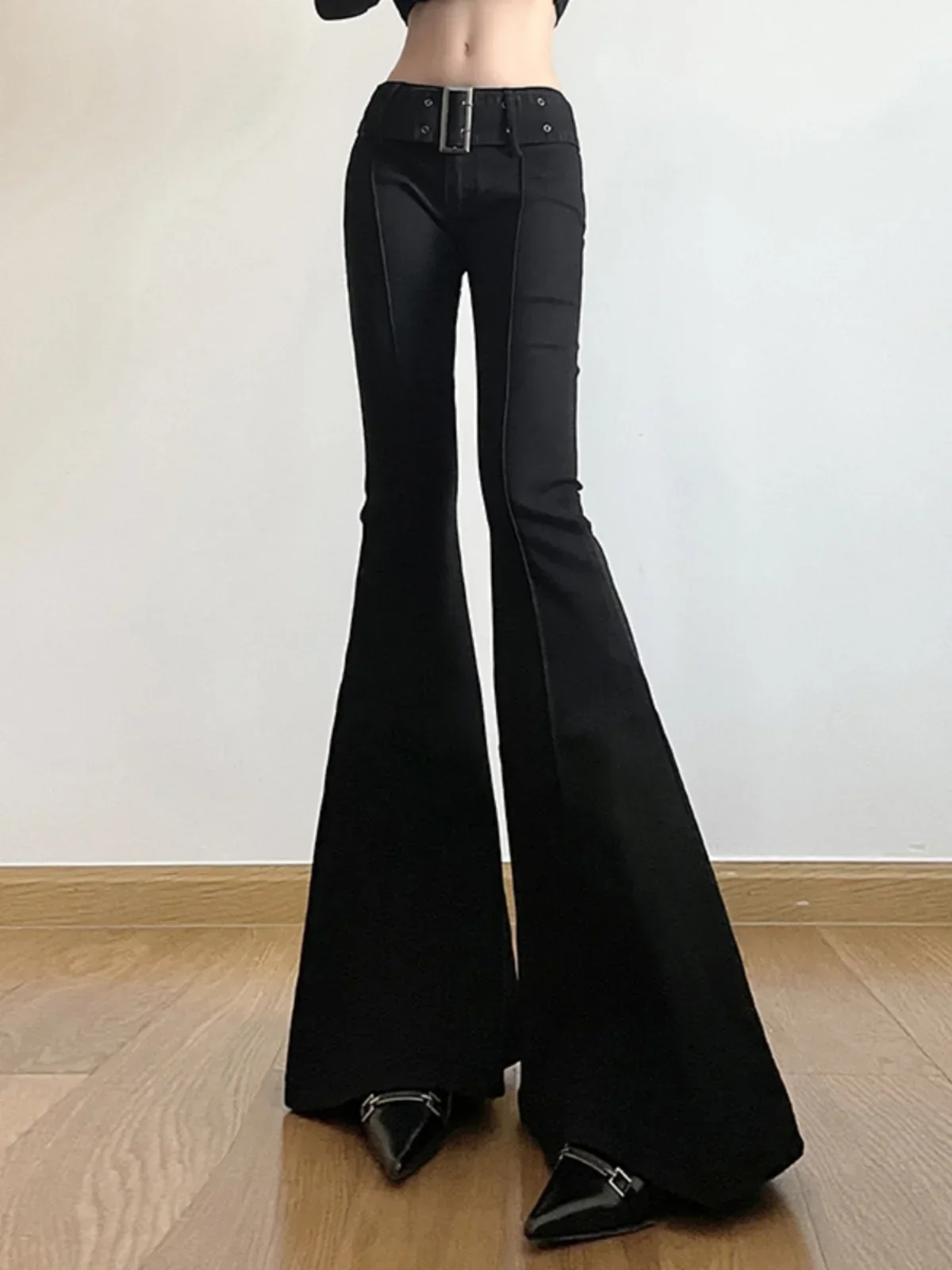 Fashion Street Yoga - Pantalones Vaqueros Negros de Mujer, Estilo