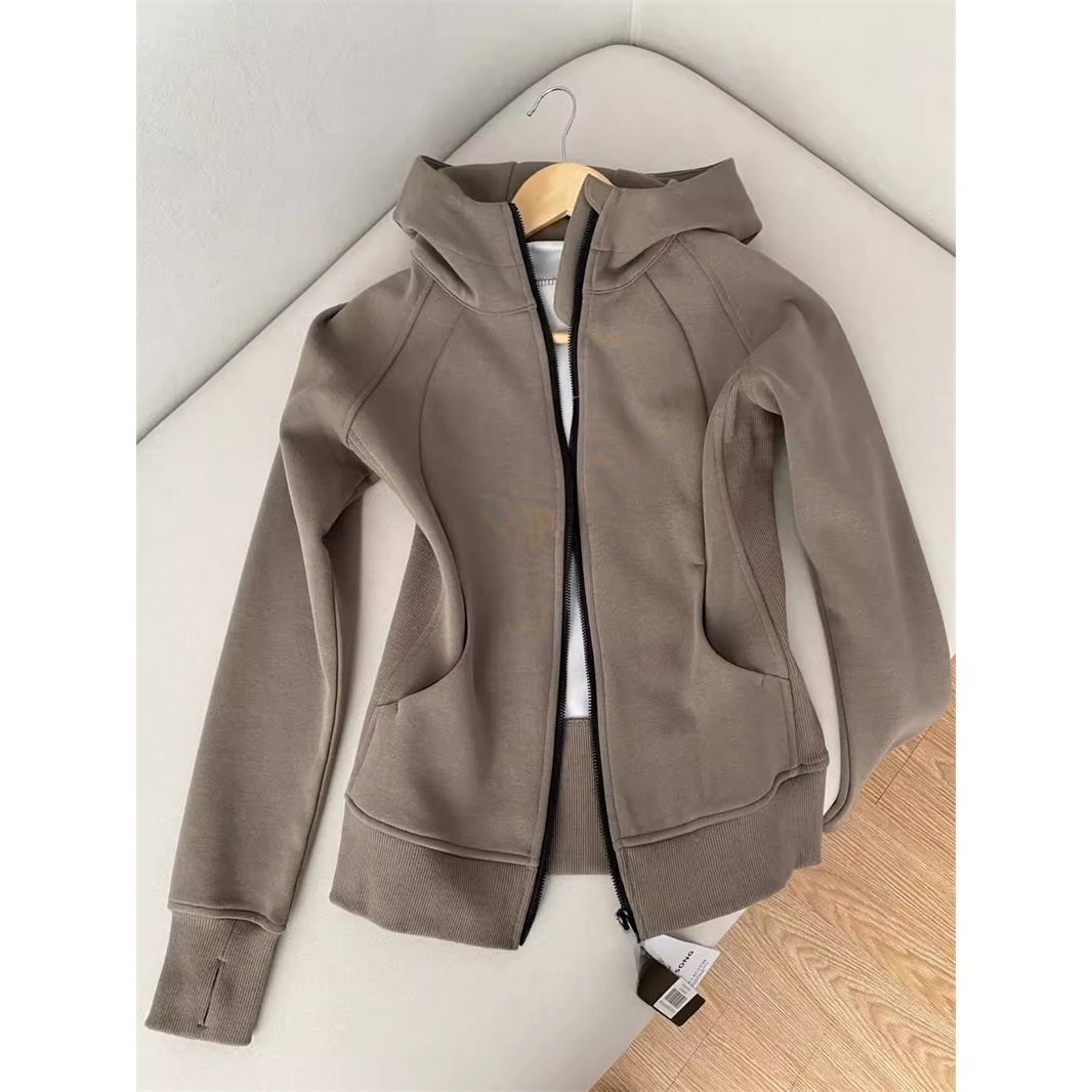 Fashion Street Yoga - Sudadera con Capucha Ajustada para Mujer,