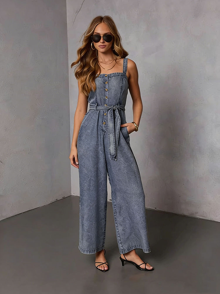 Street Fashion Jeans Women - Monos vaqueros vintage de verano para