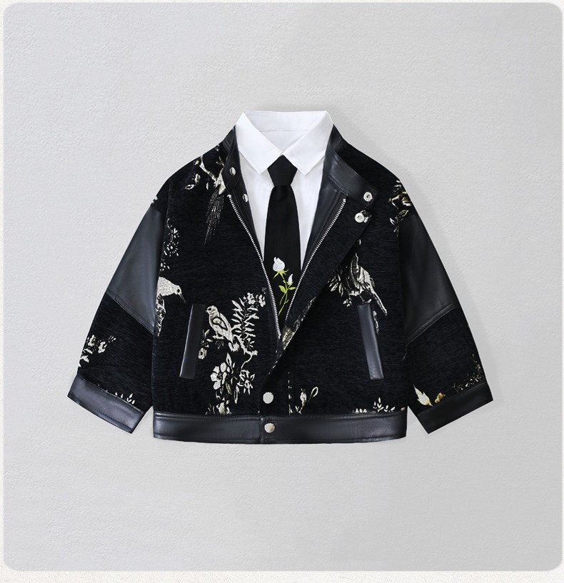 Street Fashion News - Chaqueta de cuero Pu con bordado