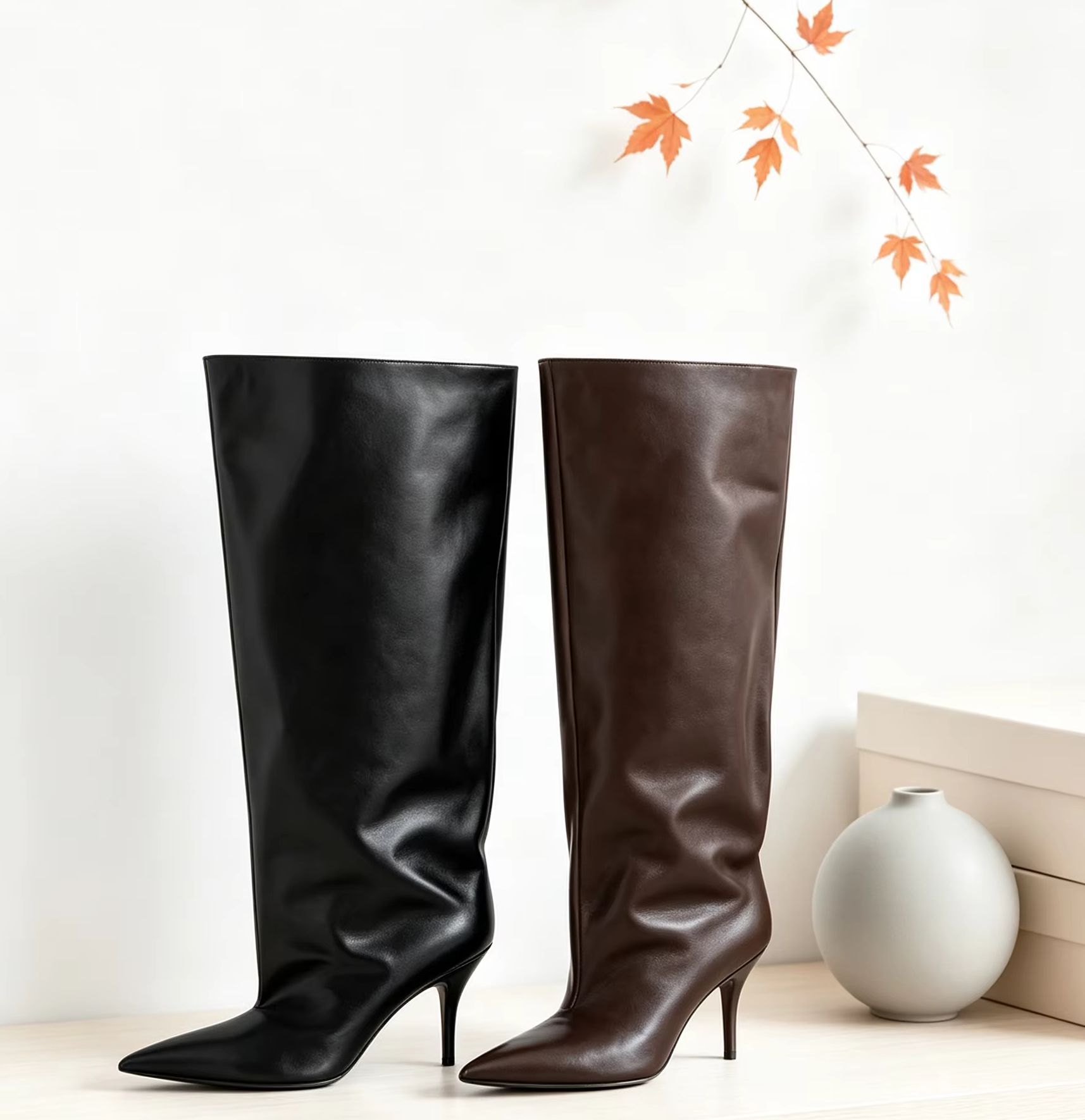 Street Fashion Lady - Botas altas hasta la rodilla con