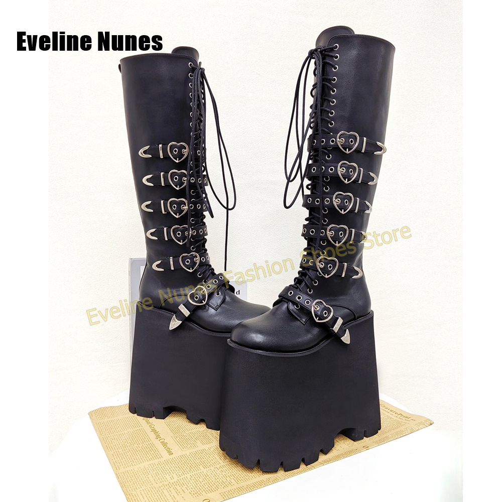 Street Fashion Punk - Botas de Plataforma Altas Estilo Gótico