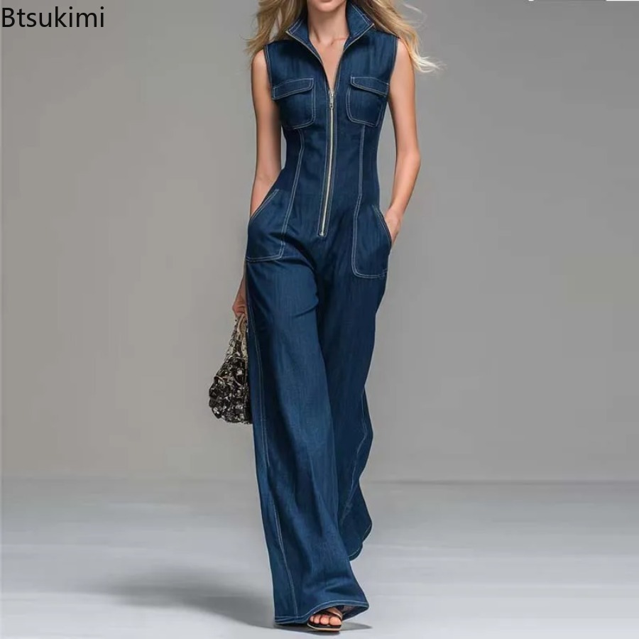 Street Fashion Jeans Women - Nuevos monos vaqueros sin mangas para
