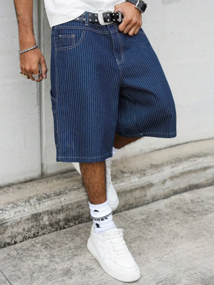 Street Fashion Art - Pantalones Cortos de Mezclilla Holgados con