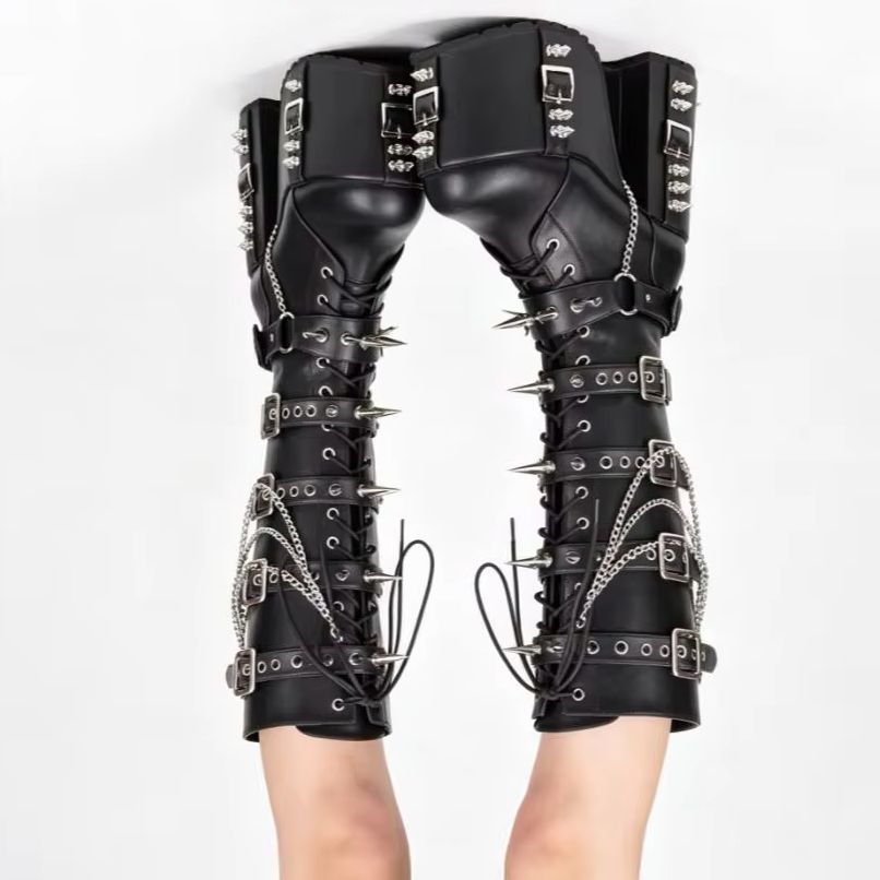 Botas de plataforma estilo pun - Street Fashion Punk reseña y precio