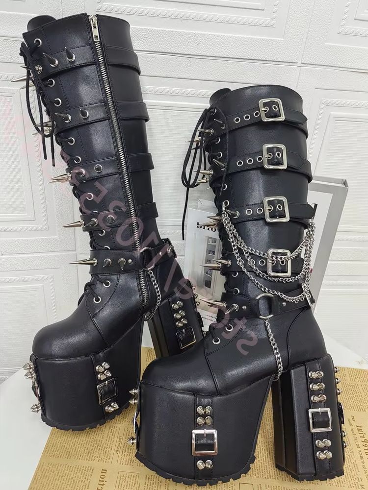 Botas de plataforma estilo pun - Street Fashion Punk reseña y precio