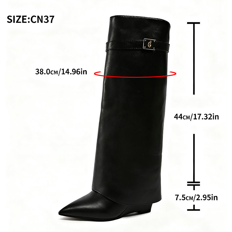 Botas hasta la rodilla de cuer - Street Fashion Punk reseña y precio