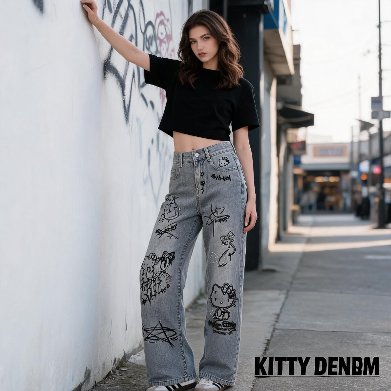 Jeans de Mujer con Estampado d - Street Fashion Jeans Women reseña y precio