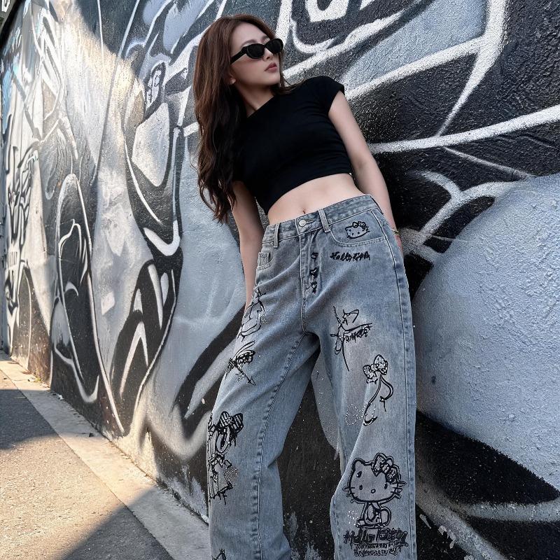 Jeans de Mujer con Estampado d - Street Fashion Jeans Women reseña y precio