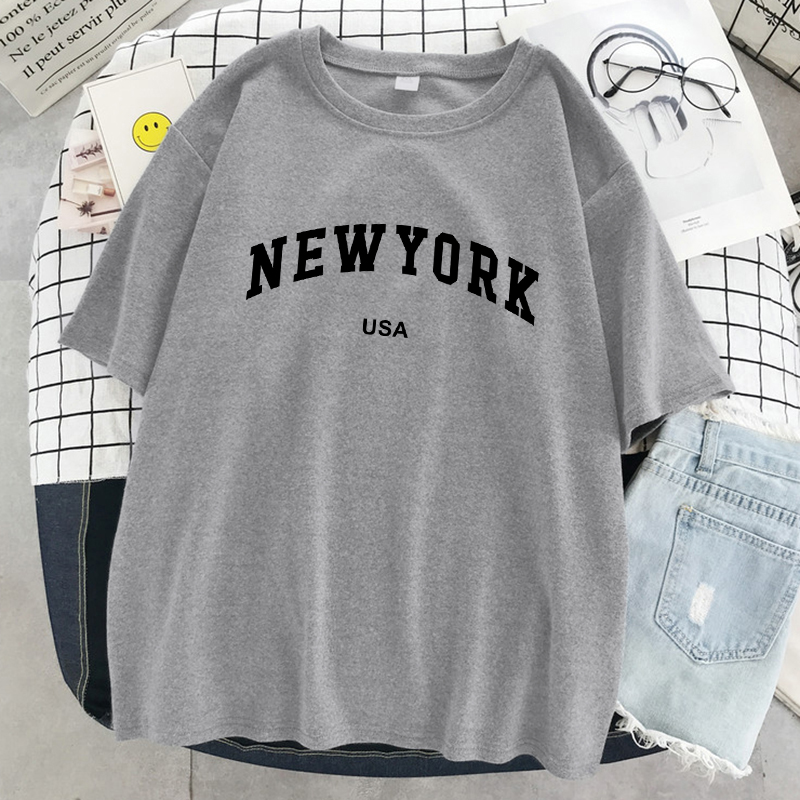 Camiseta gráfica con letras de - Street Fashion New York reseña y precio