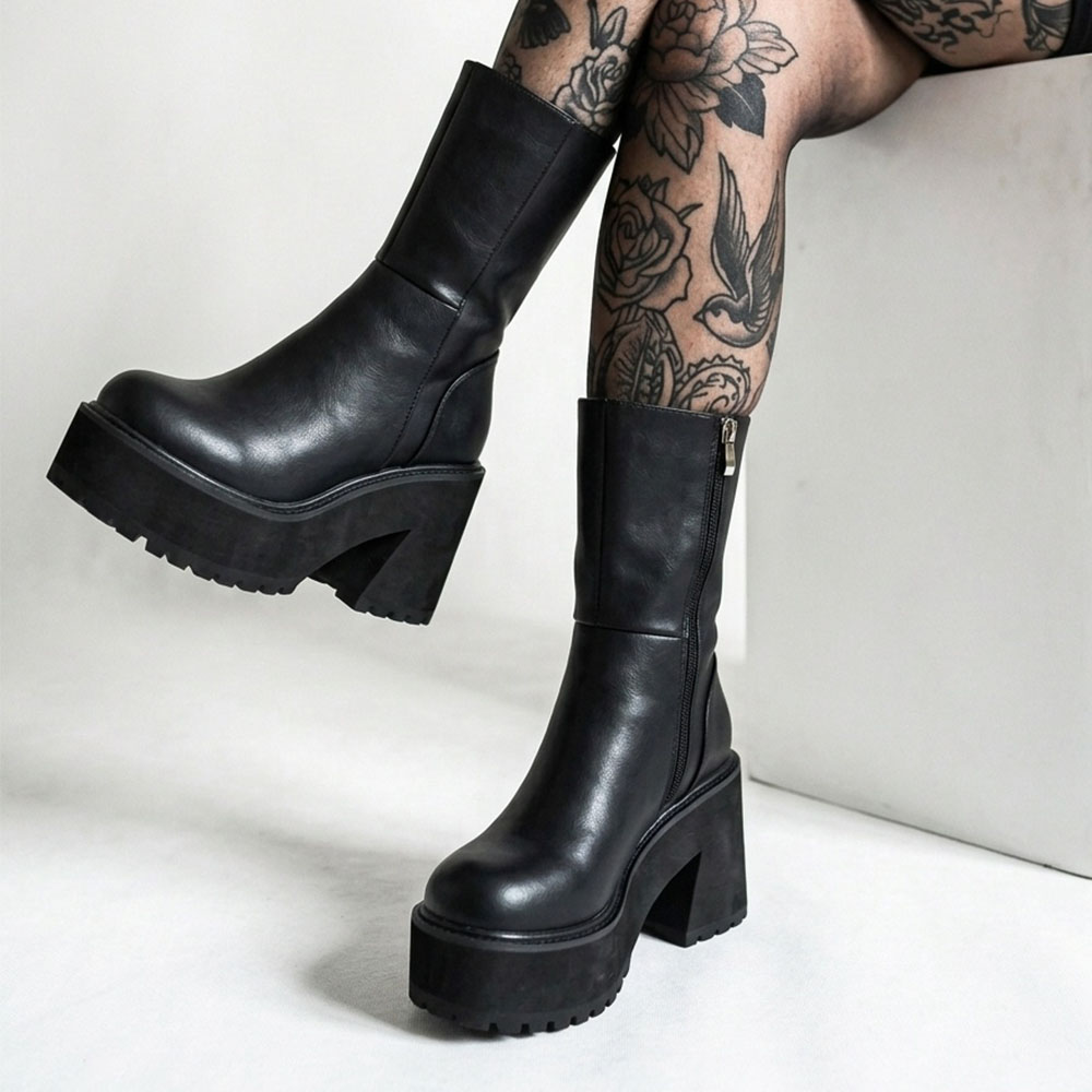 Botas de Combate con Plataform - Street Fashion Punk reseña y precio