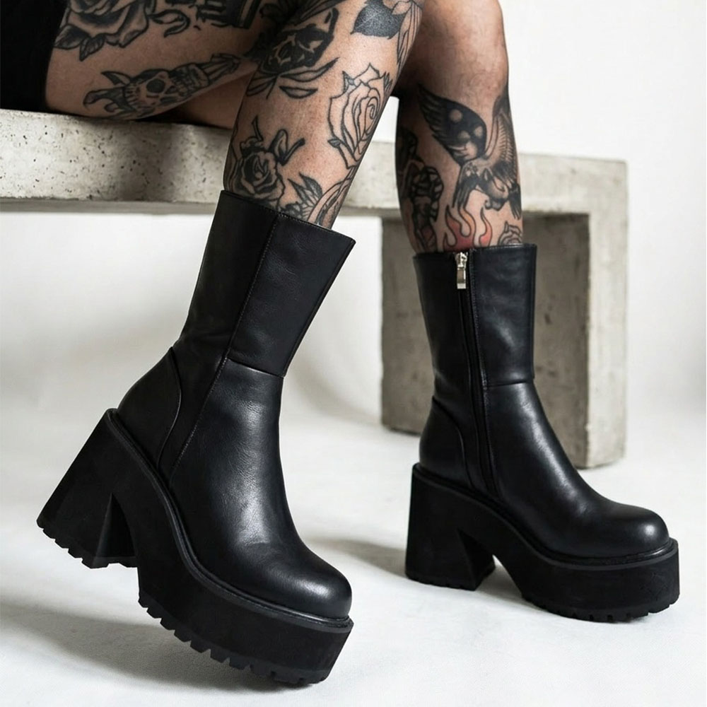Botas de Combate con Plataform - Street Fashion Punk reseña y precio
