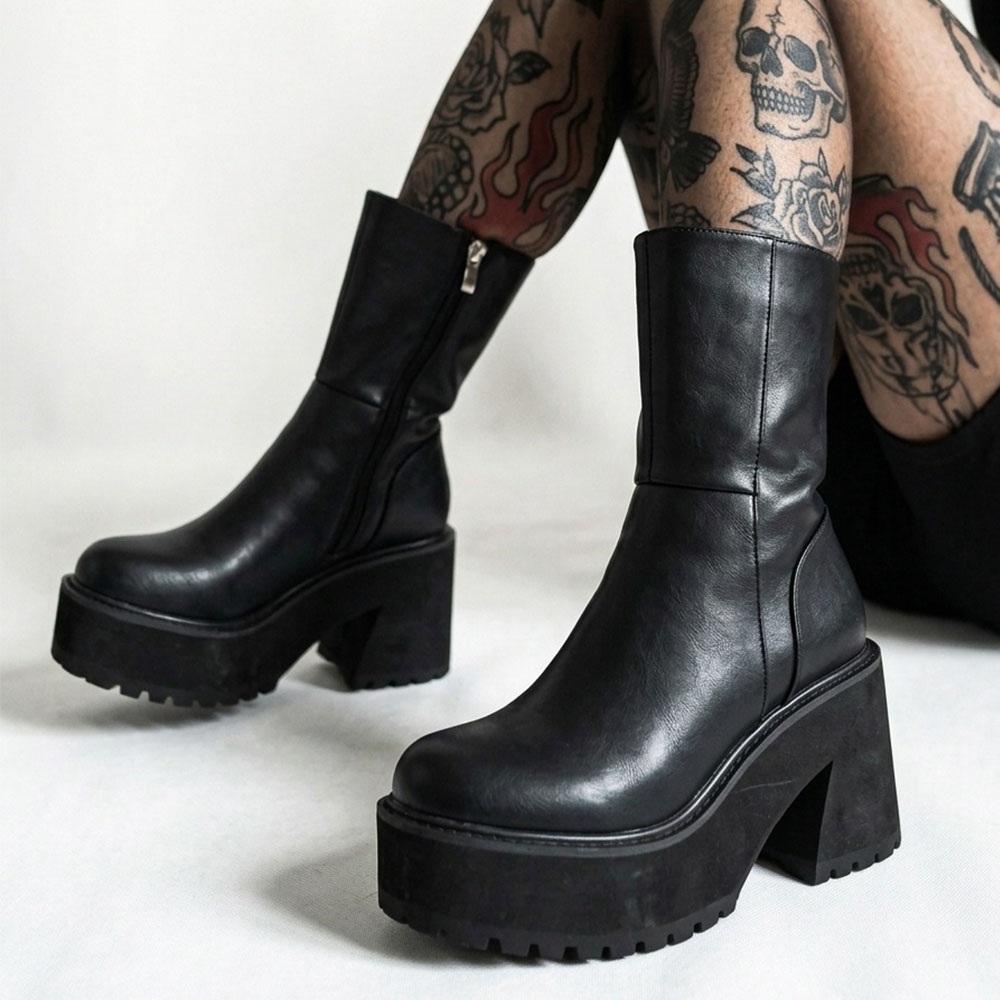 Botas de Combate con Plataform - Street Fashion Punk reseña y precio