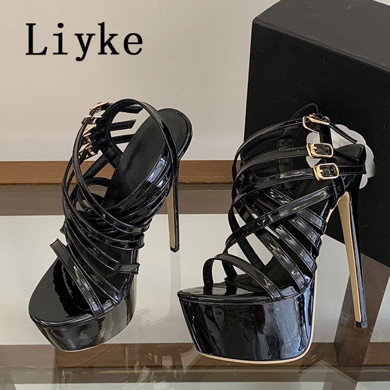Liyke-Sandalias de tacón súper - Street Fashion Lady reseña y precio