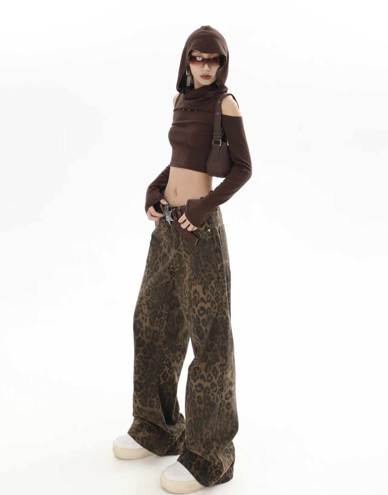Pantalones anchos con estampad - Street Fashion Jeans Women reseña y precio