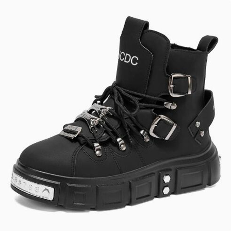 Zapatillas de moda negras con  - Street Fashion Punk reseña y precio