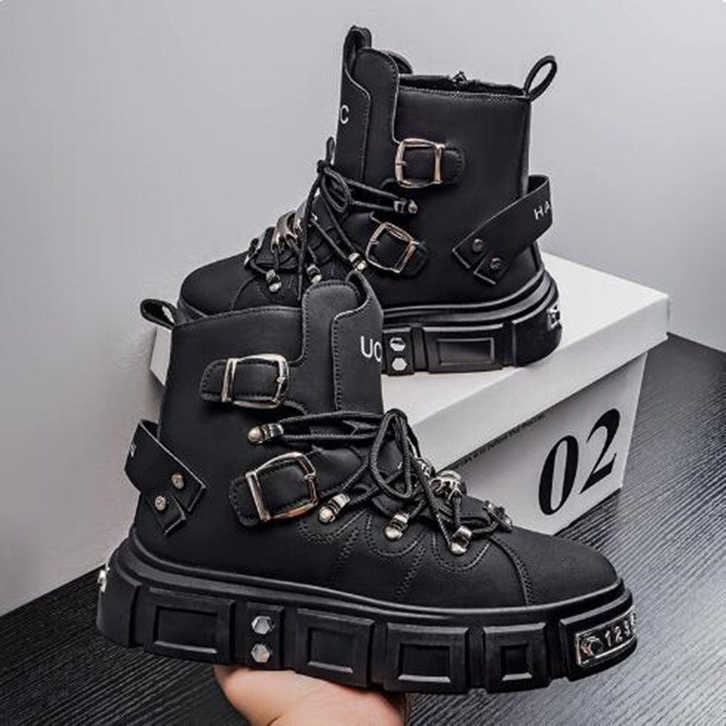 Zapatillas de moda negras con  - Street Fashion Punk reseña y precio