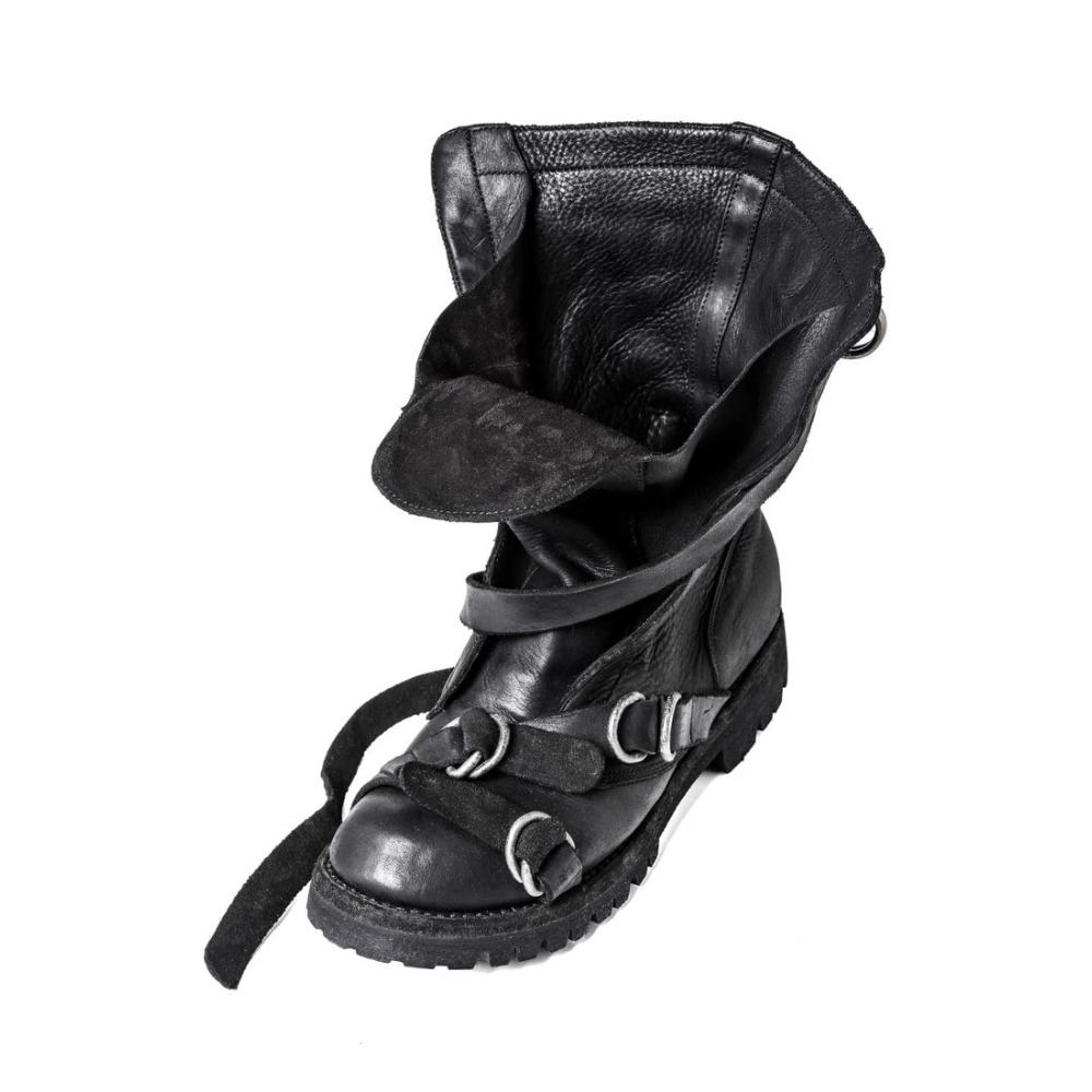 Botas de moto de cuero para ho - Street Fashion Punk reseña y precio
